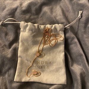 Kendra Scott Tomon Lariat Necklace rose gold